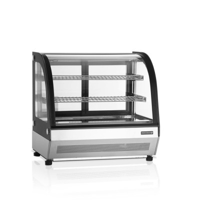 LCT 750C BLACK Display-kølemontre, buet glasfront